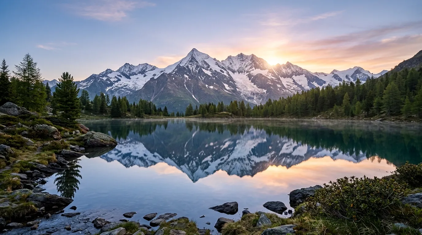 Alpine Mirror background — Proverbs 27:17