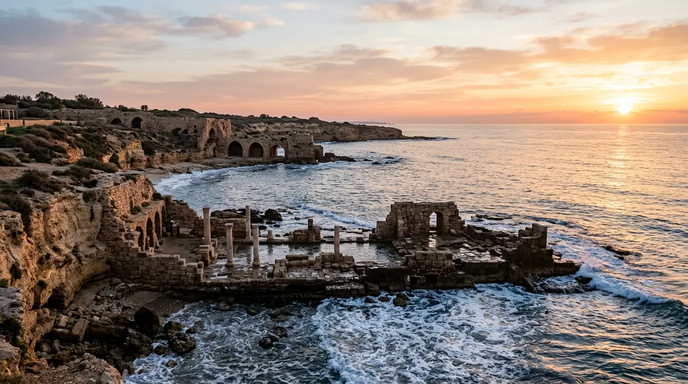 Caesarea Cliffs background — Proverbs 27:17