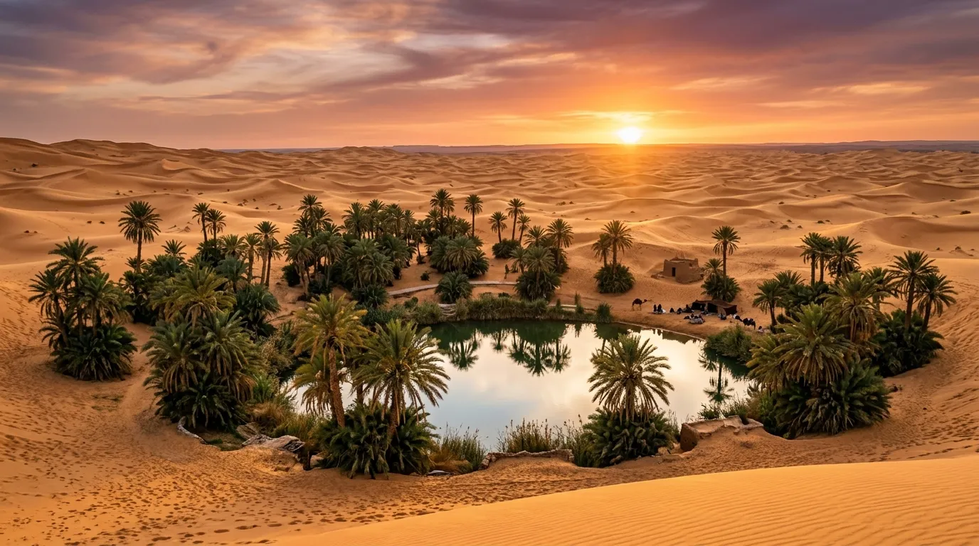 Desert Oasis background — Proverbs 27:17
