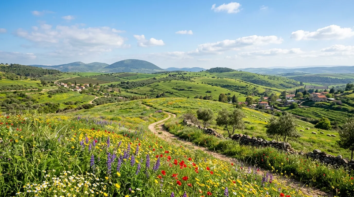 Galilee Spring background — Proverbs 27:17