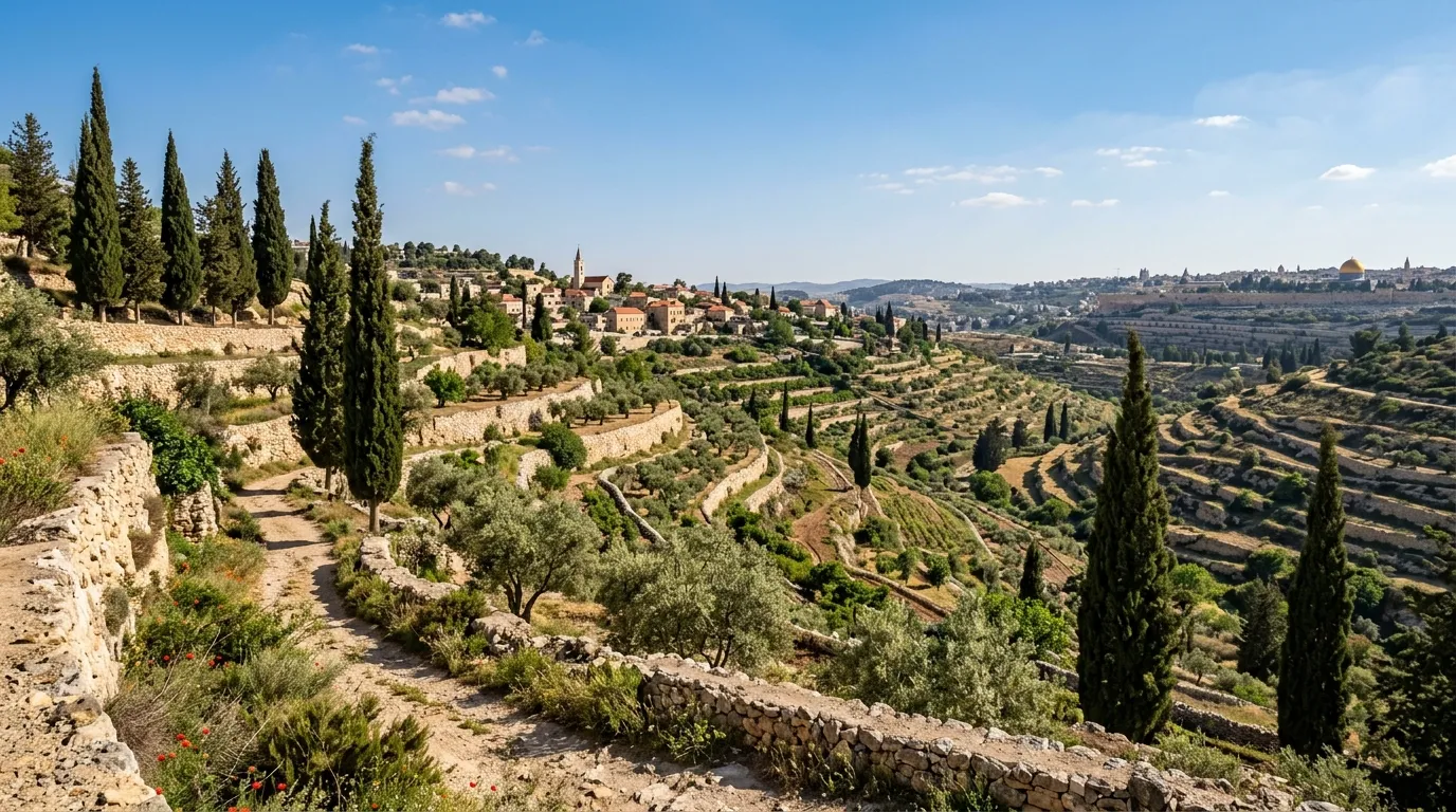 Jerusalem Hills background — Proverbs 27:17