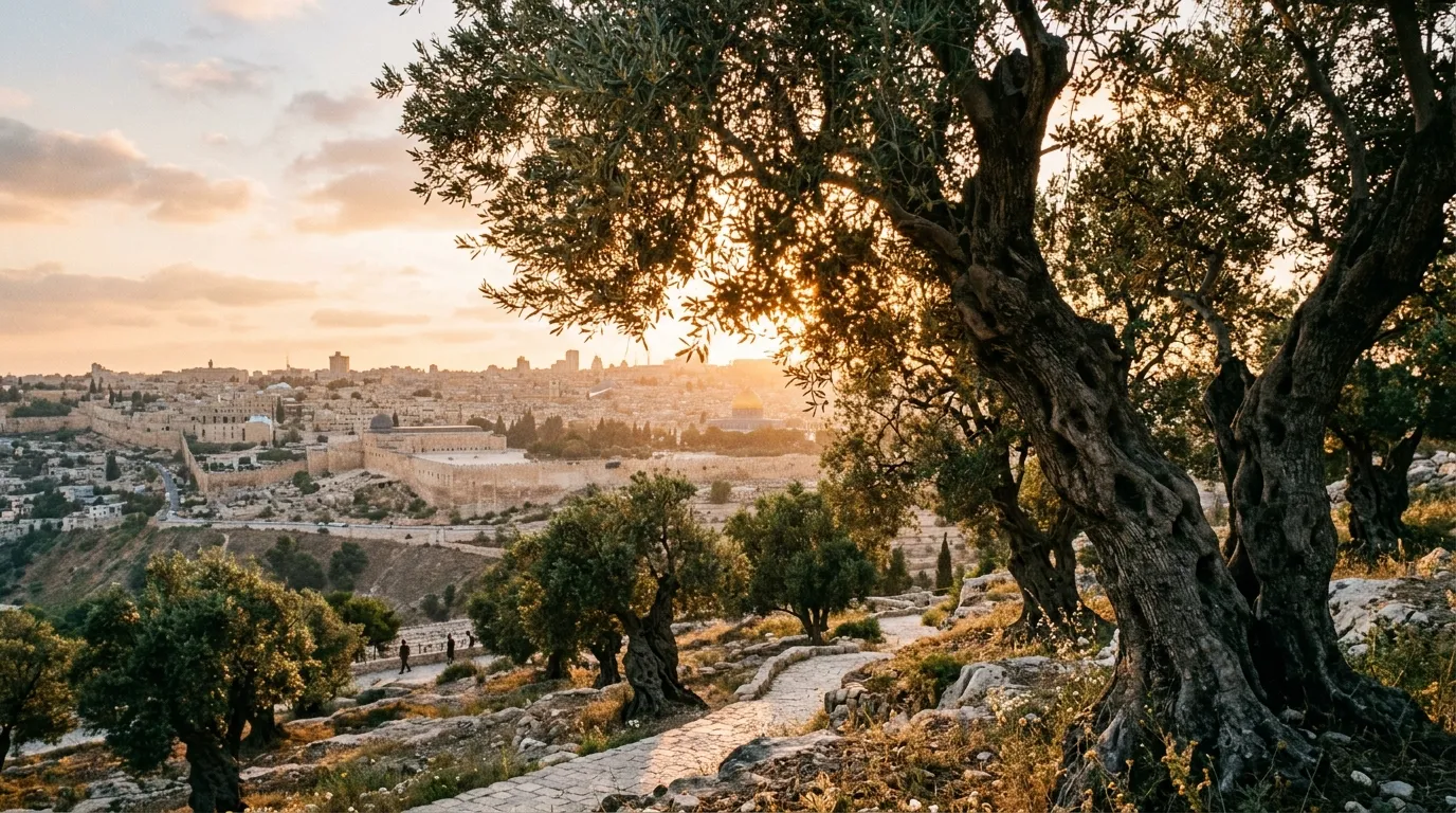 Mount of Olives background — Proverbs 27:17
