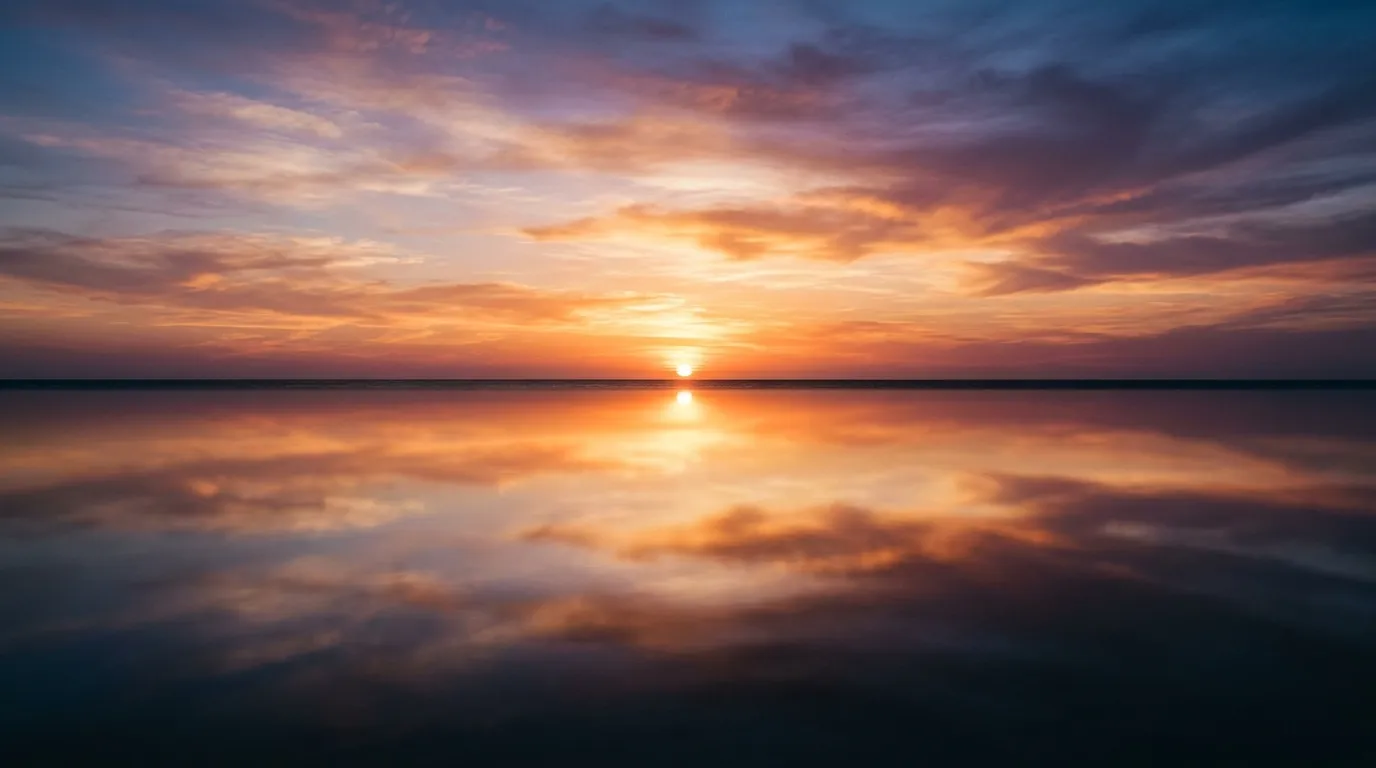 Ocean Sunset background — Proverbs 27:17
