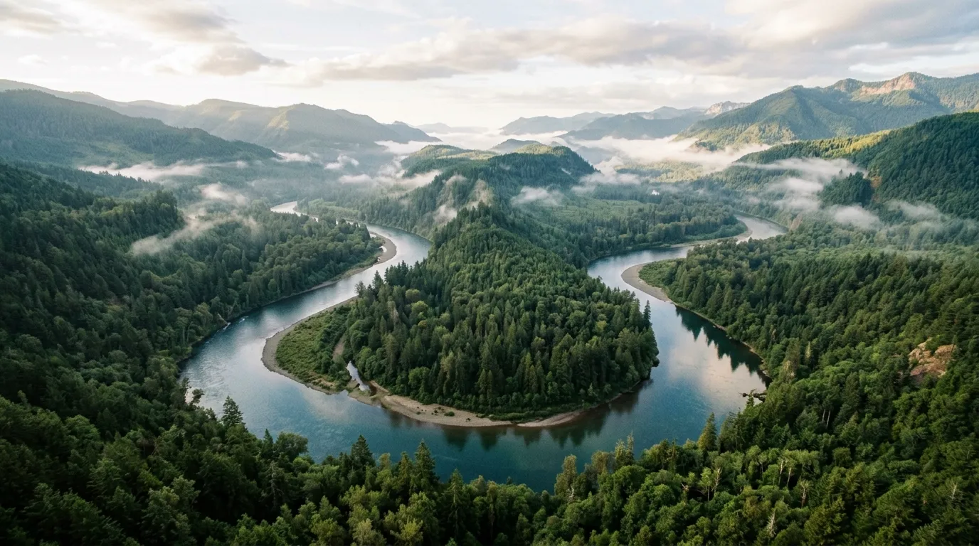River Aerial background — Proverbs 27:17