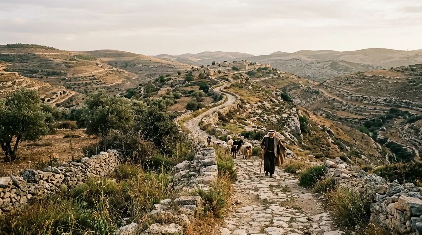 Shepherd Path background — Proverbs 27:17