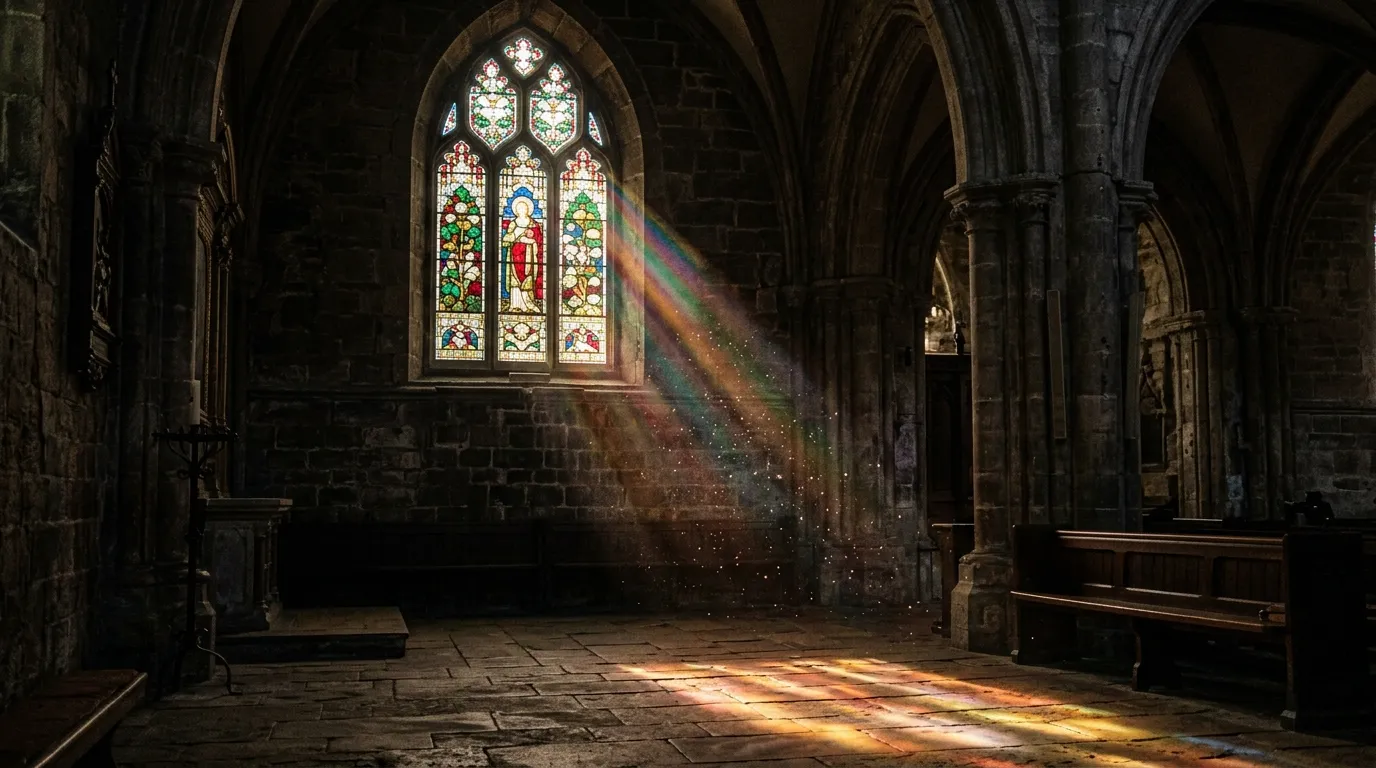 Stained Glass background — Proverbs 27:17