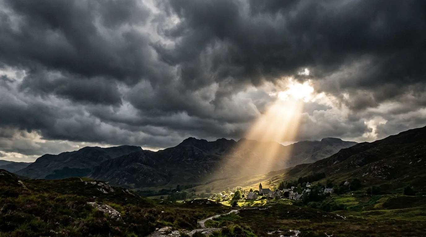 Stormy Sky background — Proverbs 27:17