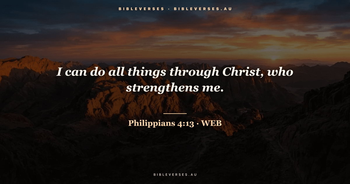 Philippians 4:13 Bible verse image on a Mount Sinai background — made free with the bibleverses.au verse image maker